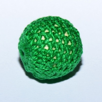 Häkelperle 20mm grasgrün (1 Stück)